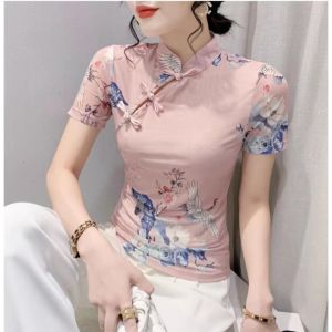 ECLAIRE 003 Blouse Blus Mesh Cheongsam Imlek Etnis CNY Chinese New Year Lunar Shanghai Import ozzb