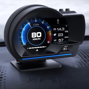 Newest A501 Auto Meter Car HUD Turbo Gauge Car Head Up Display OBD2 Smart Digital Odometer Security Alarm Water&Oil temp RPM