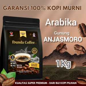 Ibunda Coffee - Super Premium Biji Kopi Bubuk Arabica Gunung Anjasmoro Original 1000 gram / 1kg - Kopi Asli Khas Pegunungan Anjasmoro Kualitas Premium - Kopi Arabika Kualitas Grade A