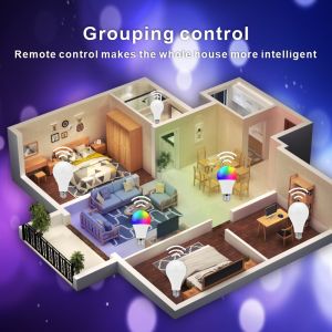 16 Color E27 RGB LED Light Bulb with Remote Control For Room Graden Party Smart Bulb Lamp Dimmer Red Green Blue White Light Bulb