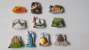 โมเดลภาพสถานที่ท่องเที่ยวสำหรับติดตู้เย็น Bhutan Nepal Indonesia China