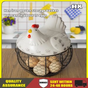 Metal Wire Egg Basket & Ceramic Farm Chicken Cover: A Complete Guide