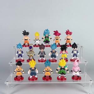 Bandai | Anime Dragon Ball Super Saiyan Son Goku Action Figure Model Gifts Collectible Figurines for Kids 7cm 21 Pieces In A Set
