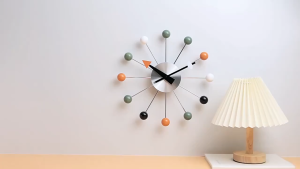 Modern Wall Clock Silent Non Ticking 13 Inch Pop Color Decorative Ball Clocks for Living Room Kitchen Office Wall Clocks