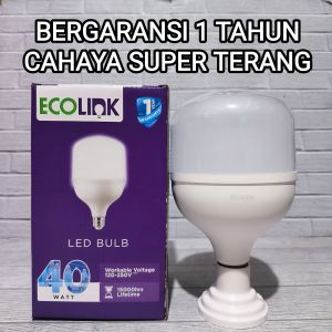 ECOLINK LAMPU LED BULB 40W 40 WATT CAHAYA PUTIH BERGARANSI 1 TAHUN BAGUS KUALITAS TERBAIK