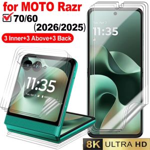 9in1 HD Hydrogel Film For Motorola Moto Razr 70 Ultra 60 50 40 Ultra 70 Plus 2026 2025 Screen Protectors Back Inner Outer Films
