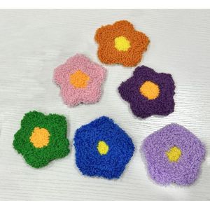 RUOPOTY Punch and Needle Embroidery Kit Floral Embroidery Kit Living Room Decoration