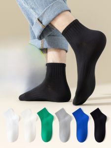 JINGCHI | Black Cotton Mens Socks Anti-Odor Absorbent Antibacterial Short Low-Heel Anti-Slip Spring Autumn Anti-Ball Brand Jingchi