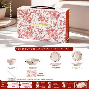 Rose Design Ceramic Dinnerware Set