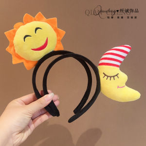 Creative Cartoon Plush Sun Cloud Hairband Cute Star Moon Hair Clip Activity Performance Popular Face Wash Hair Accessories