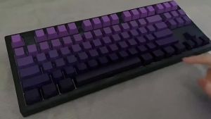 OEM Profile Gradient Keycaps ISO Enter Side Printed PBT Double Shot Keycap For Cherry MX Switch Mechanical Keyboard Key Caps DIY