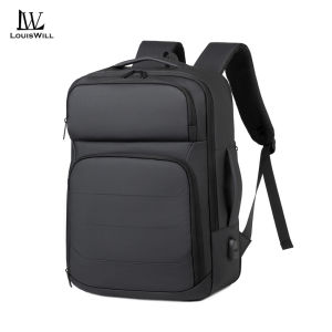 LouisWill Fashion Mens Business Laptop Backpack 15.6-inch Water-Resistant USB Charging Backpack Portable Laptop Backpack Large Capacity College Commuter Backpack for Work/Travel/Study