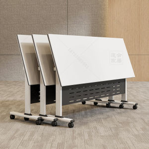 Foldable Training Table Desk Office Meeting Table Activity Event Long Strip Double Person Workstation Foldable Dining Table