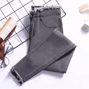 Slim Fit High Waist Cotton Stretch Denim Jeans for Women with Large Hips And Thighs Spring Autumn plus Size Fashionable Pencil Pants