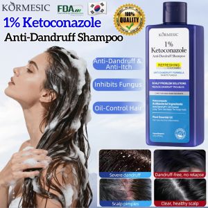 KORMESIC Anti-Dandruff Shampoo For Women With Ketoconazole & Tea Tree | KORMESIC Oil Control Scalp Care Dandruff Scalp Treatment Hypoallergenic Formula Anti-bacterial Dandruff Control Oil Control And Itch Relief Fluffy Moisturizing Maintenance Smooth