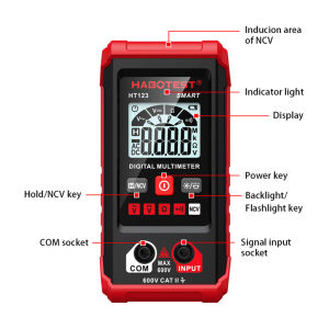 มัลติมิเตอร์ดิจิทัล 600V AC/DC HT123 คุณสมบัติของ 2000 ครั้ง ระบบปฏิบัติการเผาไหม้ มากที่สุด มากมาย รับการฉีด และยกรวมกับ NCV ที่สัมผัส ราคาถูกต้อง