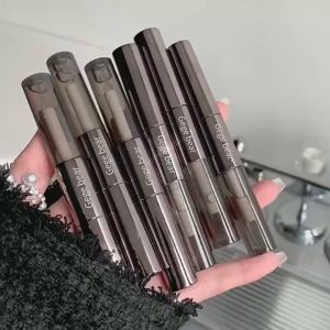 💄Orfila Glasir Bibir Berkepala Dua Glasir Air Cermin Glasir Bibir Wajah Glasir Bibir Matte Tahan Lama