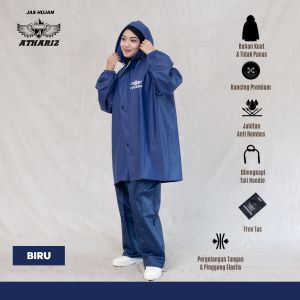JAS HUJAN RAINCOAT TERBAIK ANTI REMBES PRIA WANITA BAHAN SANGAT TEBAL DAN ELASTIS BY ATHARIZ