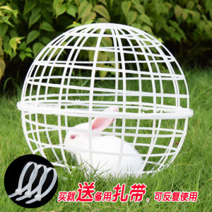 Ball-shaped Plastic Chicken Cage Portable Rolling Free-range Chicken Coop for Tourist Areas Food Searching Rabbit Cage