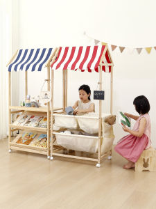 XIAOHUAMEIMEI | Child-friendly Display and Storage Shelf Wooden
