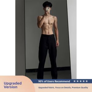 American Vibe Pure Black Slim Fit Straight Leg Jeans Mens Cleanfit High Street Style Casual Youthful Summer Jeans