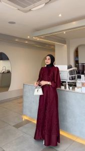 SHERINA TILLE DRESS BUSUI FRIENDLY / Gamis Wanita Terbaru 2023 Modern Lebaran / Dress Muslim Pesta Kekinian