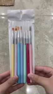 Set 7 Cọ Màu Macaron Pastel Làm Nail Nhiều Loại Cọ Khác Nhau Đầy Đủ Công Năng LIM BRUSH