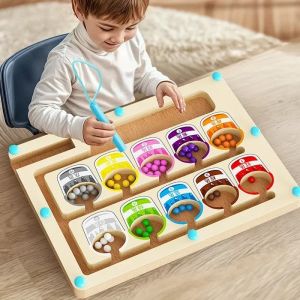 Magnetic Digital Bead Magnetic Maze Toy For Childrens Puzzle Practice Attention And Concentration Training Games For Ages 2-6
