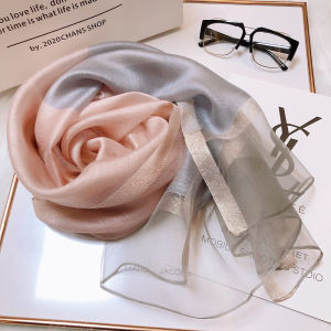 Elegant Silk Scarf Womens Thin Versatile Spring Autumn High-End Feeling Gift Wrap for Mom Mulberry Silk Shawl Korean Style