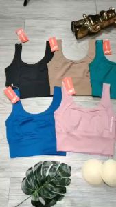 Áo bra nữ tập gym yoga aerobic thể thao kiểu dáng croptop kèm mút chất liệu thun poly thoáng mát BINSPORTS A229