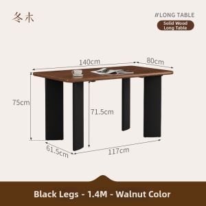 DONGMU | Solid Oak Wood Vintage Italian American Long Rectangular Dining Table