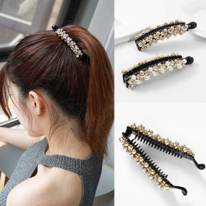Acrylic Banana Hair Clip Small Size Anti-Slip Elegant Quality Hair Accessories for Thin Hair Ponytail Holder Back of Head