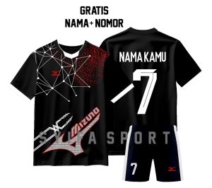 JERSEY FUTSAL CUSTOM NAMA NOMOR BAJU BOLA  VOLLY BADMINTON TAKRAW KAOS OLAHRAGA
