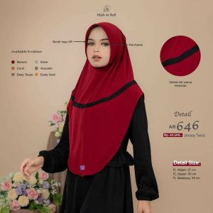 Jilbab hijab kerudung bergo krudung wanita dewasa jersey instan lise garis terbaru new terlaris terkini modern kekinian murah viral 2022 Arrafi AR 646 adem mudah di bentuk cantik pet antem bahan stella ori premium cantik bayar di tempat COD gratis ongkir