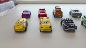 Disney | Pixar Car Lightning Queen Michael Jackson Storm Mother PvC Model Power Car Toy Childrens Birthday Gift Boutique Set