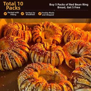 Red Bean Paste Filled Doughnut Breakfast Snack