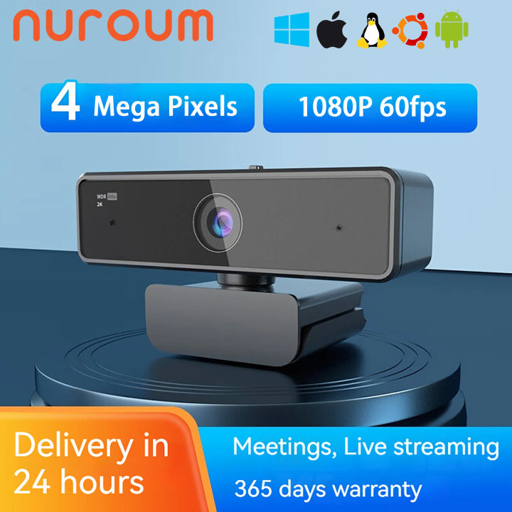 Web Cam 60fps Streaming Camera NUROUM V11 2K Webcam With Dual