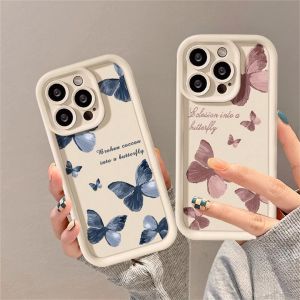 Phone Case Butterfly For iphone 11 12 13 14 15 Pro Max Casing silicone xr xs Max 7 8 Plus 11Pro 13Plus