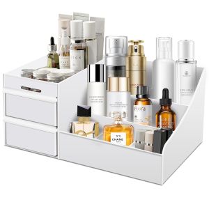 Makeup Organizer With Drawers Desktop Storage Box for Cosmetics Lipstick Brushes Lotions Eyeshadow