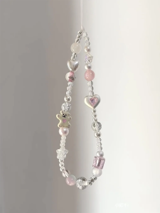 สร้อยคอโทรศัพท์ DIY รูปหมีกระโดด สร้อยคอกล้อง CCD พร้อมหัวเข็มขัด พร้อมหัวเข็มขัด หัวเข็มขัดแบบพกพา หัวเข็มขัดแบบป้องกันการสูญหาย