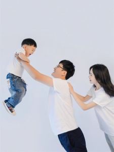 Bộ Đồ Chụp Ảnh Gia Đình Màu Trắng Bộ Ba Mảnh Quần Áo Trẻ Em Quần Áo Cotton Mùa Hè Đồ Mặc Cho Bé Trai Và Bé Gái