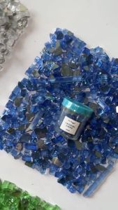Crystal Chips Pecahan Batu Kristal Gelas Kaca TURQUOISE Warna BIRU TOSCA Elegant Hiasan Resin Glass Shards Mica Stone Flakes