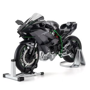 【RUM】1:6 Scale Kawasaki Ninja H2R Alloy MotorcycleModel Light & Sound Effect Diecast Car Toys for Boys Birthday Gift Kids Toys Car Collection