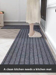 Kitchen Floor Mat Oil Proof Floor Mat Bathroom Waterproof Floor Mat Striped Thickened Floor Mat Anti Fouling Floor Mat At The Entrance