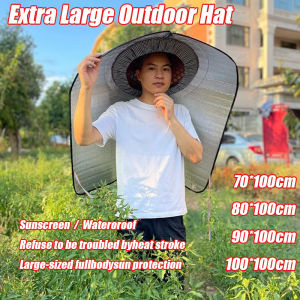 Windproof Outdoor Sunshade Cap with Heat Insulation for Farm Workers and Tea Picking