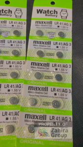 BATERAI Tasbih Digital Alarm Jam Model Maxell LR1130 & LR41/AG3 Bagus Berkualitas Anti Bocor Tangan