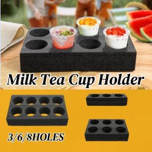 Foam Cup Holder Delivery Foam Cup Holder Drink Packing Carrier Milk Tea Coffee Mug Drink Disposable Takeout Cup Trays