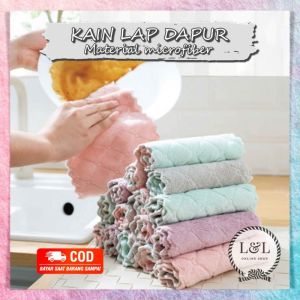 Kain Lap Microfiber Dapur Anti Minyak Lap Piring Kompor Serbet Dapur Serbaguna Lap Mikrofiber