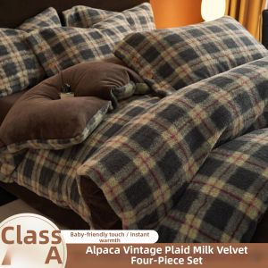 NAIYOUCHENG | Vintage Style Warm Bedding 4-Piece Set