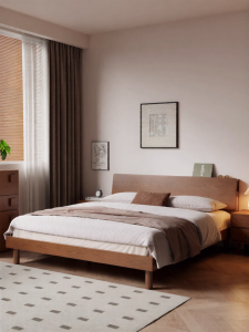 DONGMU | Quiet French Vintage Style Wooden Bed 1.8m